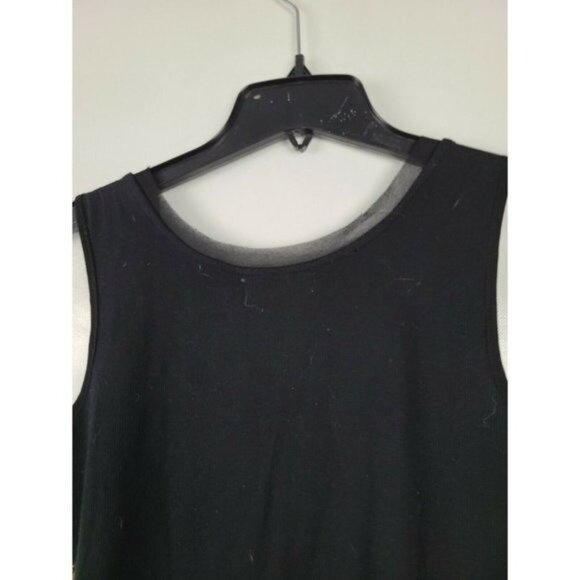 Calvin Klein Womens Tank Top Size Small Black Gold Sequined Grange Whimsygoth - Picture 4 of 6